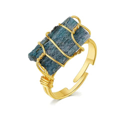 Bague kyanite "Énergie", cadeau de lithothérapie pour femme ou homme
