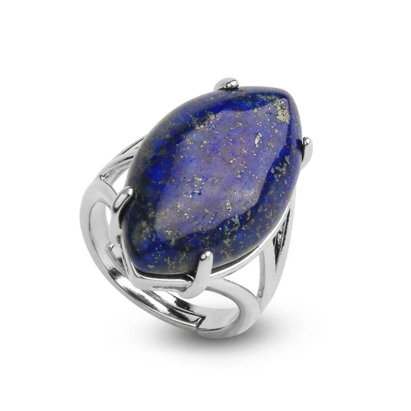 bague Lapis Lazuli "Marquise" , cadeau lithothérapie homme, femme et ados 