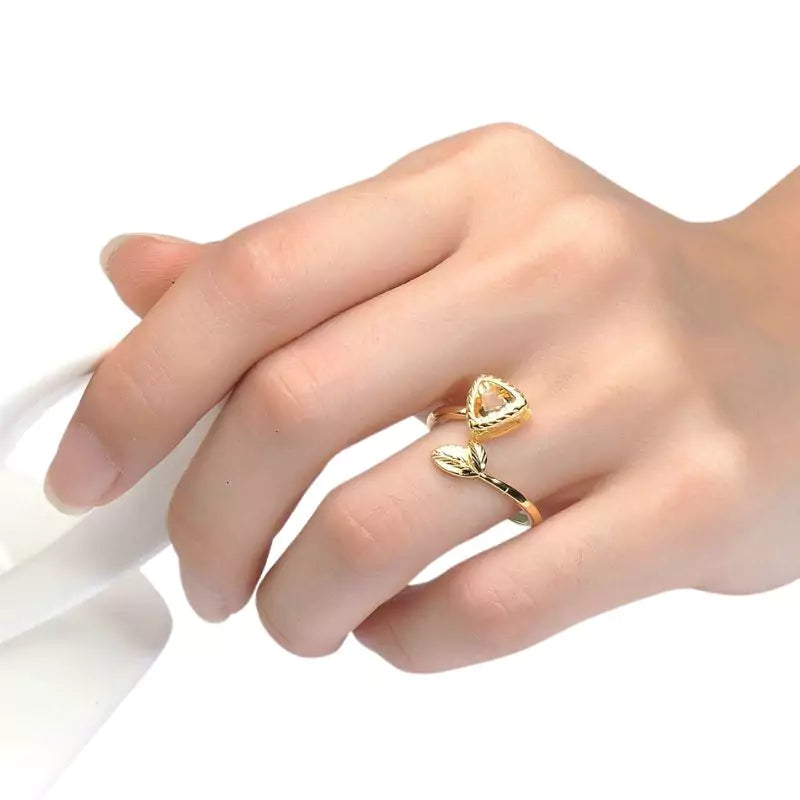 bague Pierre Citrine "Mystic", cadeau femme et adolescente