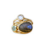 Bague Pierre de Lune et Coquillage - Vignette | Lithothérapie Naturelle