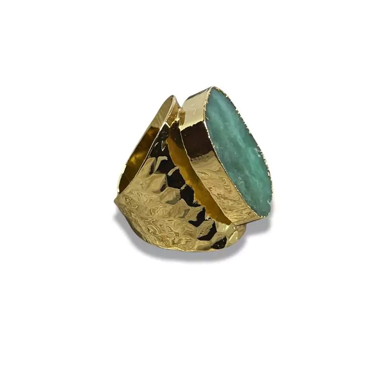 bague pierre jade "Mina", cadeau de lithothérapie pour femme et homme