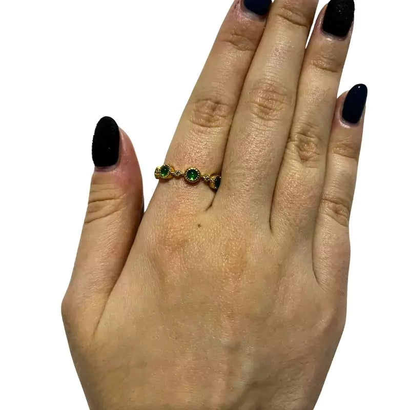 bague pierre jade "tralala" en plaqué or, cadeau de lithothérapie pour femme et ados