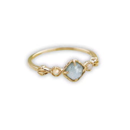 bague pierre labradorite et amazonite en argent, cadeau lithothérapie pour femme 