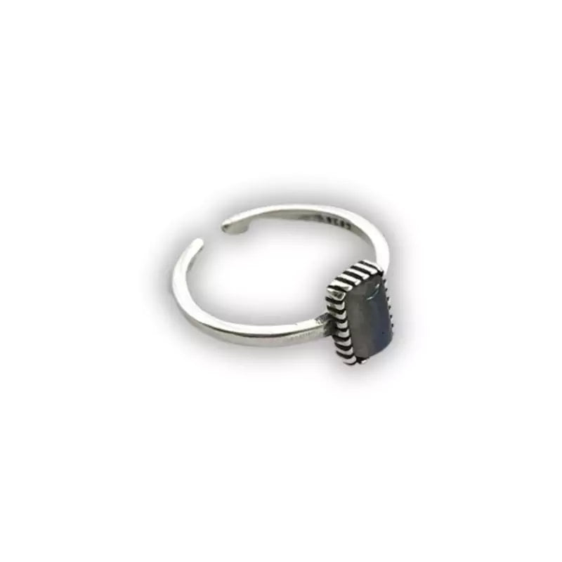 bague pierre labradorite, cadeau lithothérapie pour femme ou homme