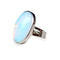 Bague Pierre opale bleue "ovale", cadeau lithothérapie homme et femme