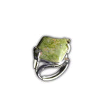 Bague Pierre Unakite "Carré" - Vignette | Lithothérapie Naturelle