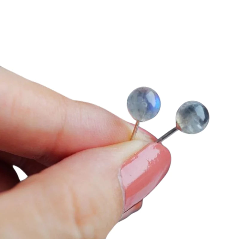boucles d'oreilles aigue-marine argent 925, cadeau lithothérapie femme et ados