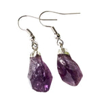 Boucles d'Oreilles Améthyste Plaqué - Vignette | Lithothérapie Naturelle