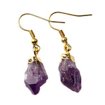 Boucles d'Oreilles Améthyste Plaqué - Vignette | Lithothérapie Naturelle
