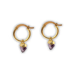Boucles d'Oreilles Améthyste Triangulaire - Vignette | Lithothérapie Naturelle