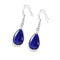boucles d'oreilles Goutte de Lapis-Lazuli en argent, cadeau lithothérapie femme et adolescente