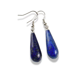boucles d'Oreilles lapis-lazuli goutte, cadeau lithothérapie femme