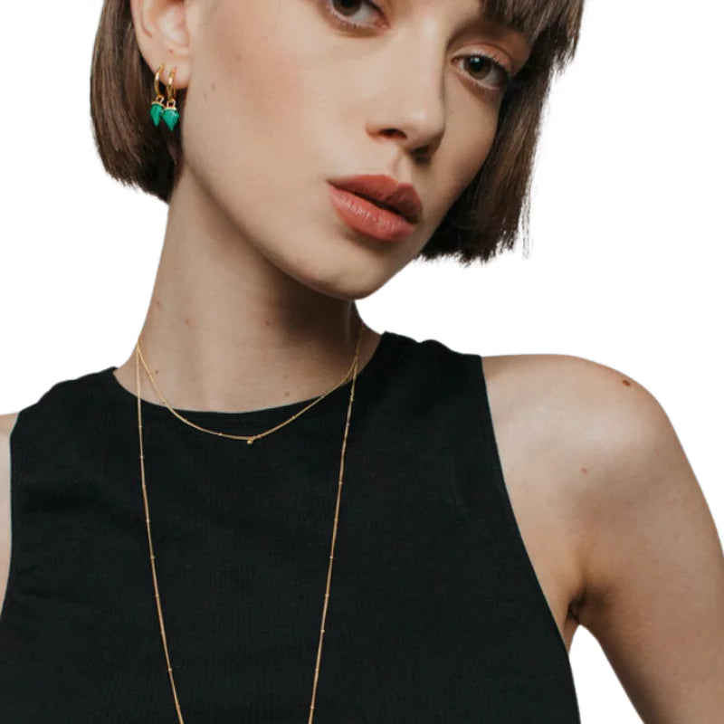 boucles d'oreilles malachite triangulaire, cadeau lithothérapie femme et ados