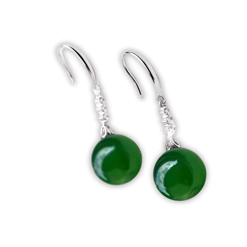 boucles d'oreilles pierre opale verte argent cadeau lithothérapie femme et ados