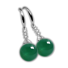 boucles d'oreilles pierre opale verte argent cadeau lithothérapie femme 