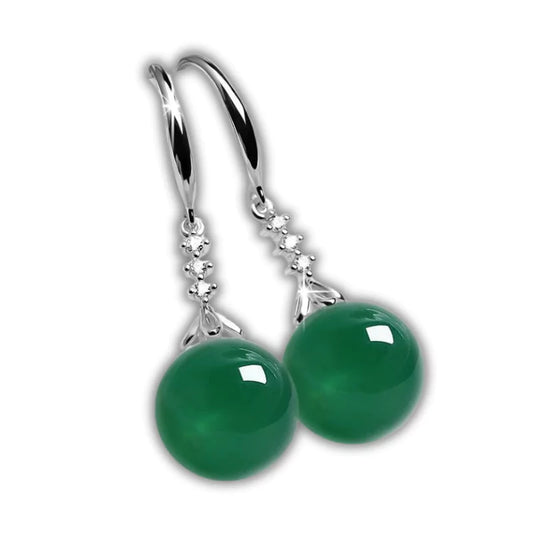 boucles d'oreilles pierre opale verte argent cadeau lithothérapie femme 