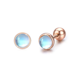 boucles d’Oreilles Pierre de Lune et Argent, cadeau de lithothérapie pour femme et adolescente