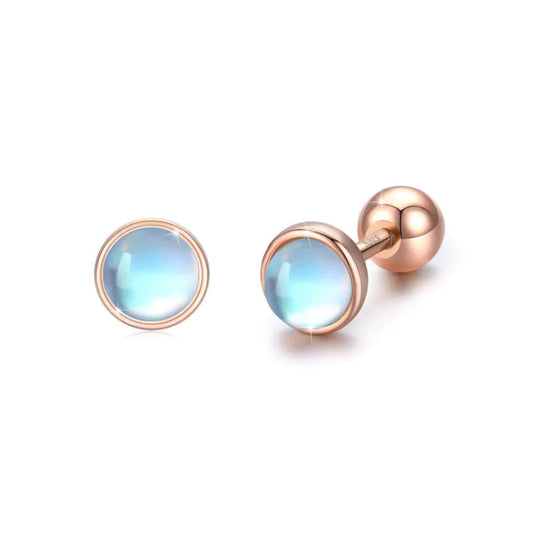 boucles d’Oreilles Pierre de Lune et Argent, cadeau de lithothérapie pour femme et adolescente