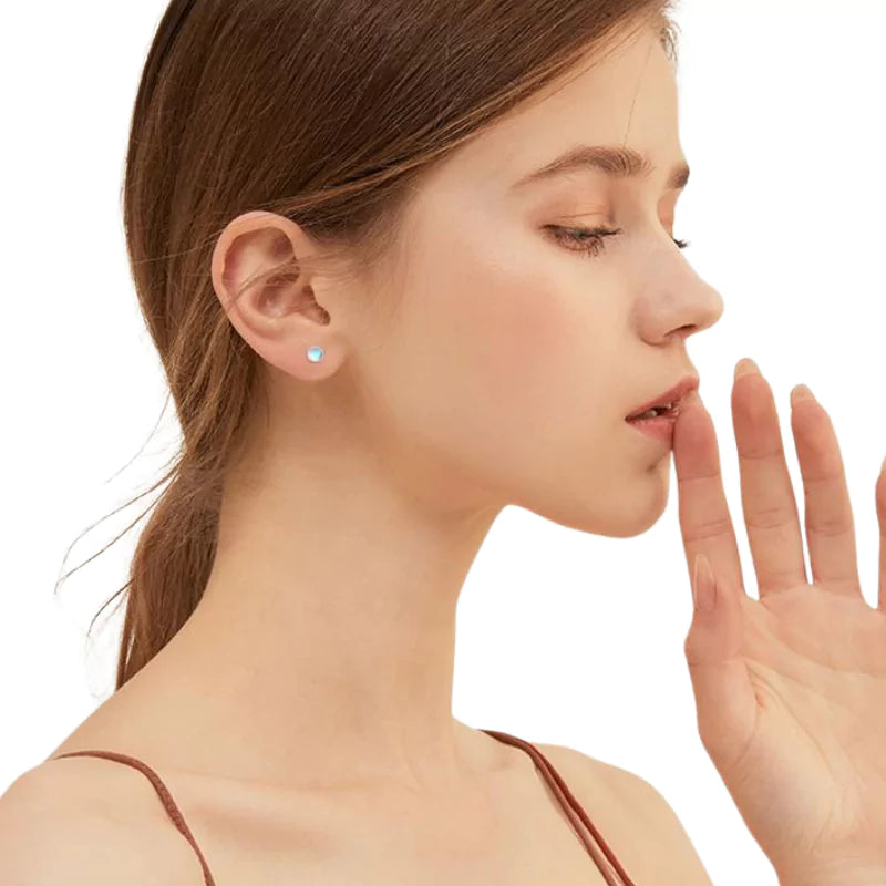 boucles d’Oreilles Pierre de Lune et Argent plaqué or rose, cadeau de lithothérapie pour femmes