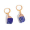 boucles d'oreilles pierre lapis-lazuli "brut" cadeau lithothérapie femme 