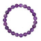 bracelet Améthyste Boules 8 mm - 19 cm, cadeau homme ou femme