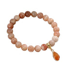 Bracelet "Baroque" Perles Pierre de Soleil - 19 cm - Vignette | Lithothérapie Naturelle
