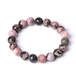 Bracelet "Bien être" Perles Rhodonite du Brésil 19 cm - Vignette | Lithothérapie Naturelle