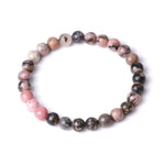 Bracelet "Bien être" Perles Rhodonite du Brésil 19 cm - Vignette | Lithothérapie Naturelle