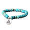 bracelet Buddha Jaspe Turquoise 10 mm, cadeau homme ou femme