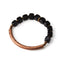 bracelet Cubes Obsidienne et Cuivre, cadeau lithothérapie homme ou femme