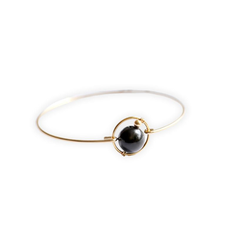 bracelet "Dynamo" Obsidienne Noire, cadeau femme et adolescentes