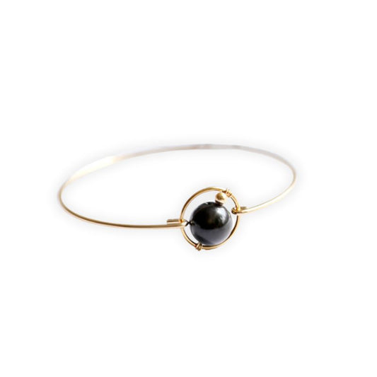 bracelet "Dynamo" Obsidienne Noire, cadeau femme et adolescentes