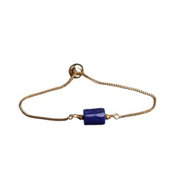 bracelet fin "Exquis" Lapis-Lazuli ajustable, cadeau pour femme et homme