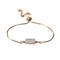 Bracelet fin "Exquis" Pierre de Lune ajustable, cadeau femme