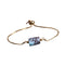 Bracelet fin "Exquis" en pierre naturelle Larimar ajustable, cadeau femme