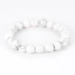 Bracelet Howlite Boules 6 à 10 mm - 19 cm - Vignette | Lithothérapie Naturelle
