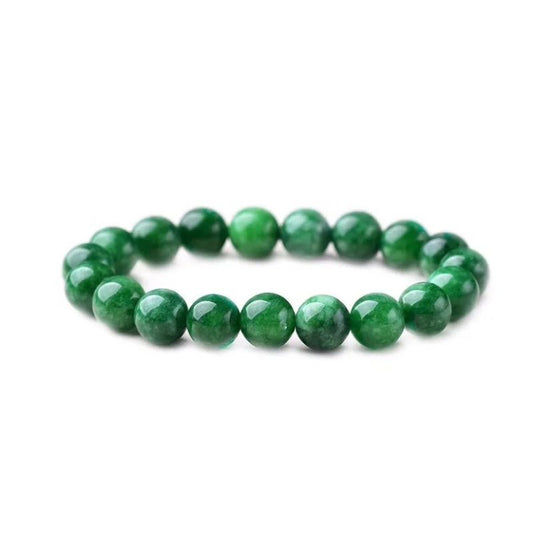 bracelet Jade Vert Boules 8 mm, cadeau lithothérapie homme ou femme