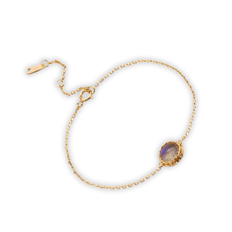 Bracelet labradorite or, cadeau lithothérapie femme et ados 