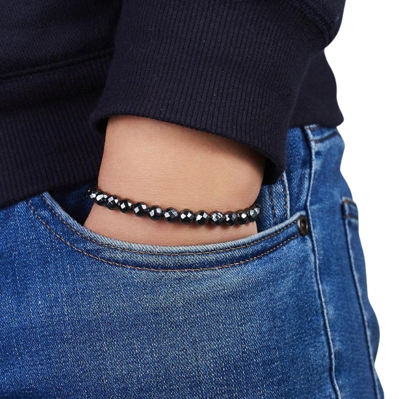 bracelet "Nuit" Pierres Hématite, cadeau homme ou femme pour fêtes