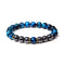 bracelet oeil de faucon "Binôme" 8 mm doré, cadeau lithothérapie femme et homme 