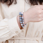 Bracelet "ouate" Pierre de Lave et Agate - 18 cm - Vignette | Lithothérapie Naturelle