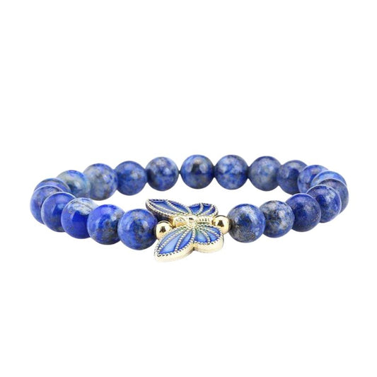 Bracelet Papillon Pierres Lapis-Lazuli, cadeau homme