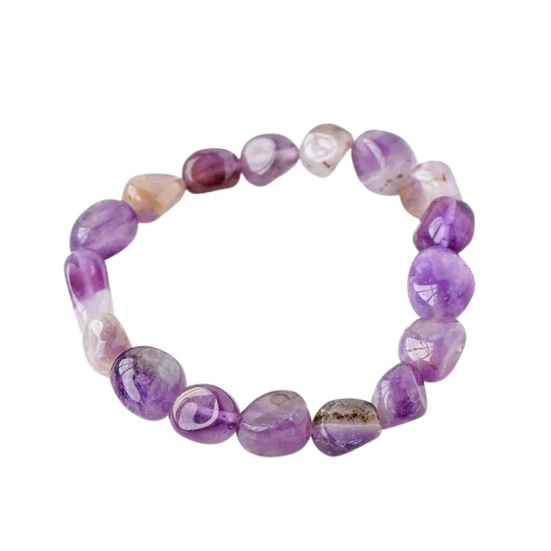 Bracelet "Pépites Sauvages" en pierres d'améthyste, cadeau homme et femme