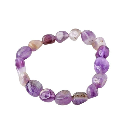 Bracelet "Pépites Sauvages" en pierres d'améthyste, cadeau homme et femme