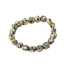 Bracelet "Pépites Sauvages" en pierres de Jaspe dalmatien, cadeau homme ou femme pour fêtes