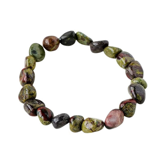 Bracelet "Pépites Sauvages" en pierres de Jaspe Sang de Dragon, cadeau homme, femme pour fêtes