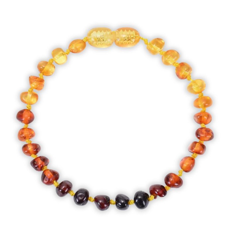 bracelet Pierre Ambre Arc-en-Ciel, cadeau homme, femme, ados pour fêtes
