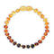 bracelet Pierre Ambre Arc-en-Ciel, cadeau homme, femme, ados pour fêtes