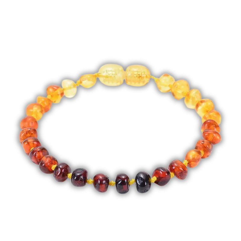 bracelet Pierre Ambre Arc-en-Ciel, cadeau homme, femme, ados