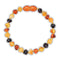 bracelet Pierre Ambre Multicolore, cadeau homme ou femme lithothérapie et fêtes